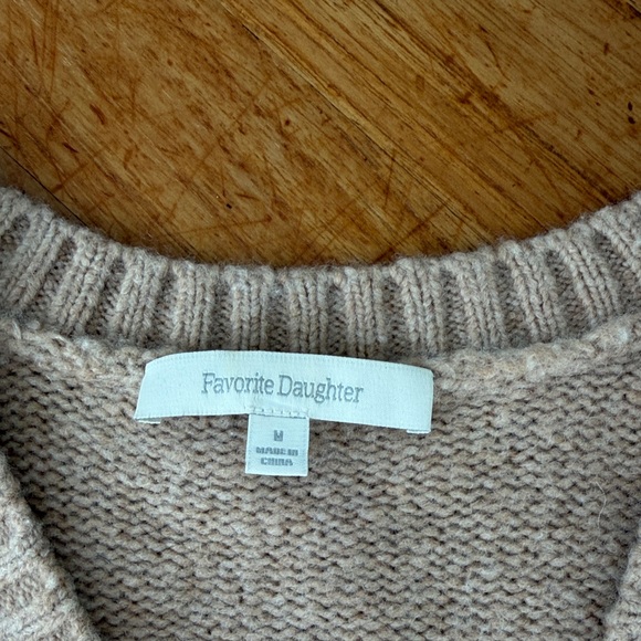Favorite Daughter The William  Merino Wool/Cashmere Blend V-Neck Sweater - Picture 3 of 9